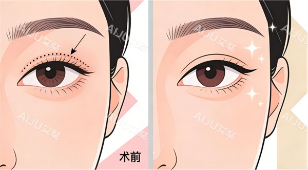 双眼皮术前术后对比