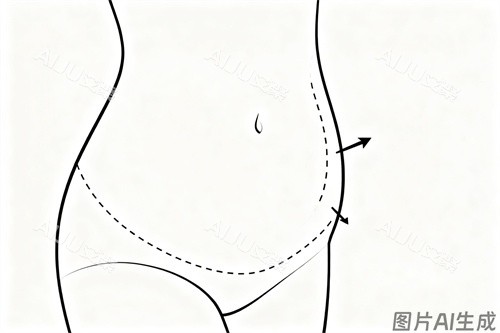 腹部做吸脂概念图