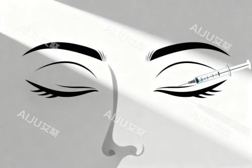 双眼皮注射卡通图